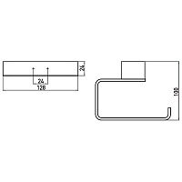 Emco Loft Держатель туалетной бумаги без крышки, цвет хром 0500 001 01