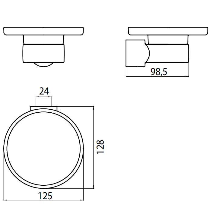 Emco Fino Мыльница подвесная, прозрачное стекло, цвет: хром 8430 001 00