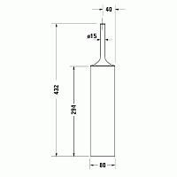 Duravit Starck T Туалетный ершик напольный, цвет хром 0099451000