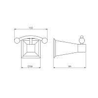 Nicolazzi Vincent Крючок настенный, цвет хром 1081CR