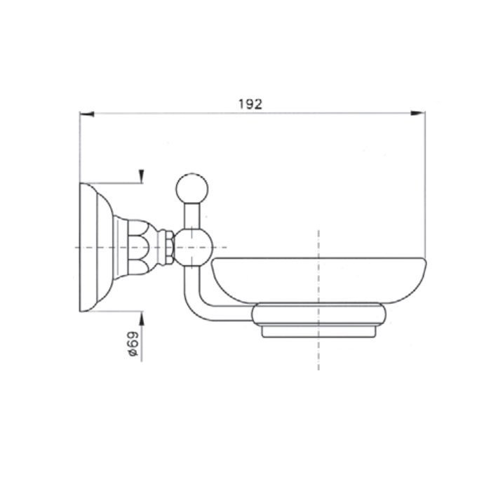 Nicolazzi Classica Lusso Мыльница подвесная с кристаллом, цвет золото 1487GO34