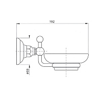 Nicolazzi Classica Lusso Мыльница подвесная с кристаллом, цвет золото 1487GO34