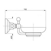 Nicolazzi Classica Мыльница с керамической чашей, подвесная, цвет: золото 1487GB