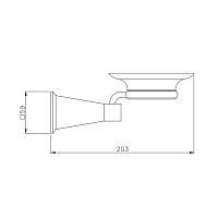 Nicolazzi Vincent Мыльница со стеклянной чашей, подвесная, цвет: хром 1087CR