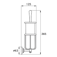 Stella Italica Ершик настенный с керамической колбой 1052, цвет хром IT10017CR00