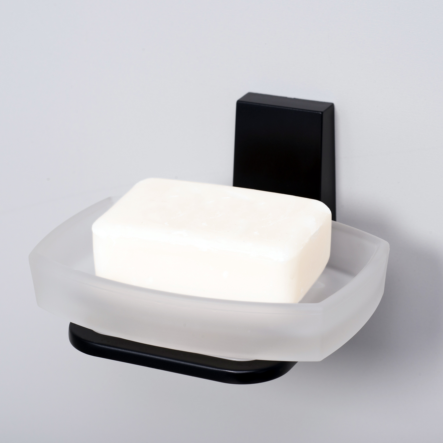 Wasserkraft Abens Мыльница со стеклянной чашей, подвесная, цвет: черный K-3229