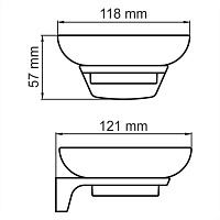 Wasserkraft Aisch Мыльница с керамической чашей, подвесная, цвет: золото K-5929