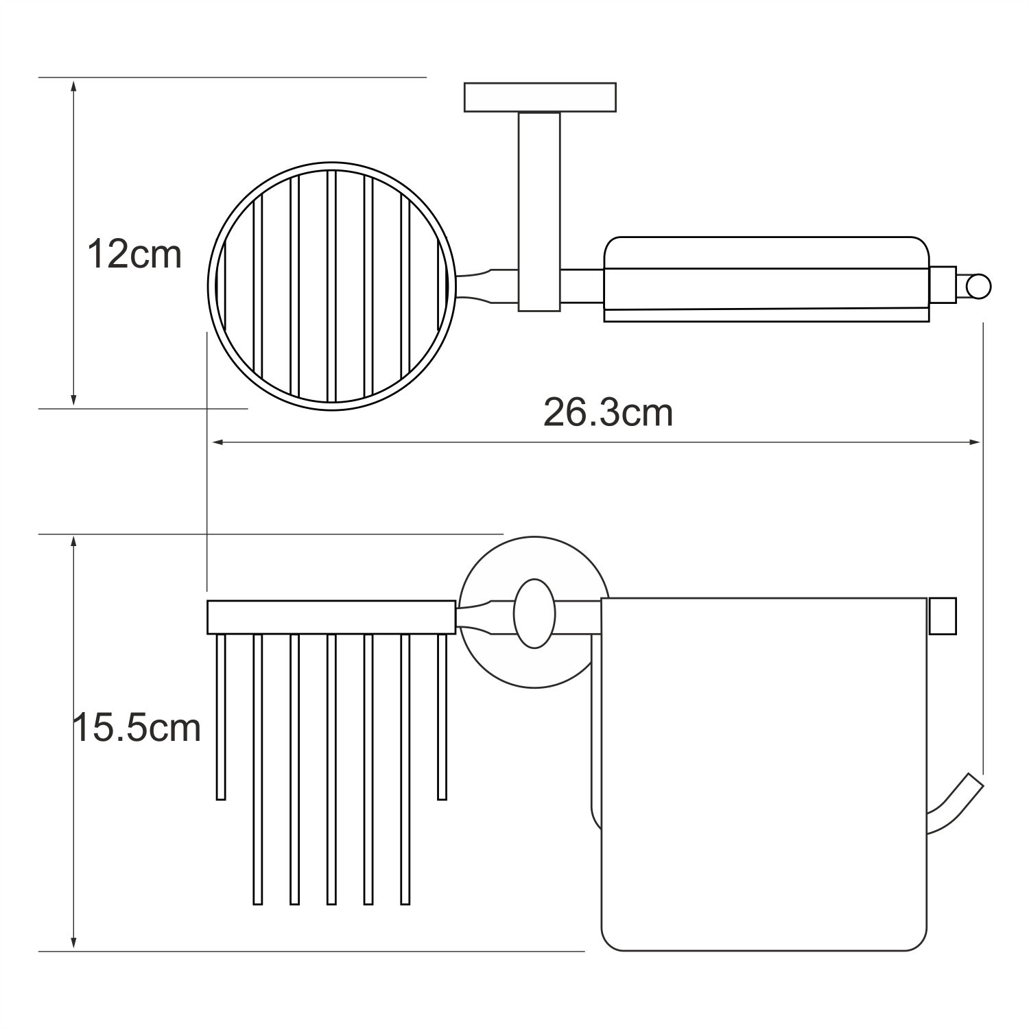 Wasserkraft Rhein Держатель туалетной бумаги и освежителя K-6259