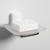 Wasserkraft Leine Мыльница со стеклянной чашей, подвесная, цвет: хром K-5029W