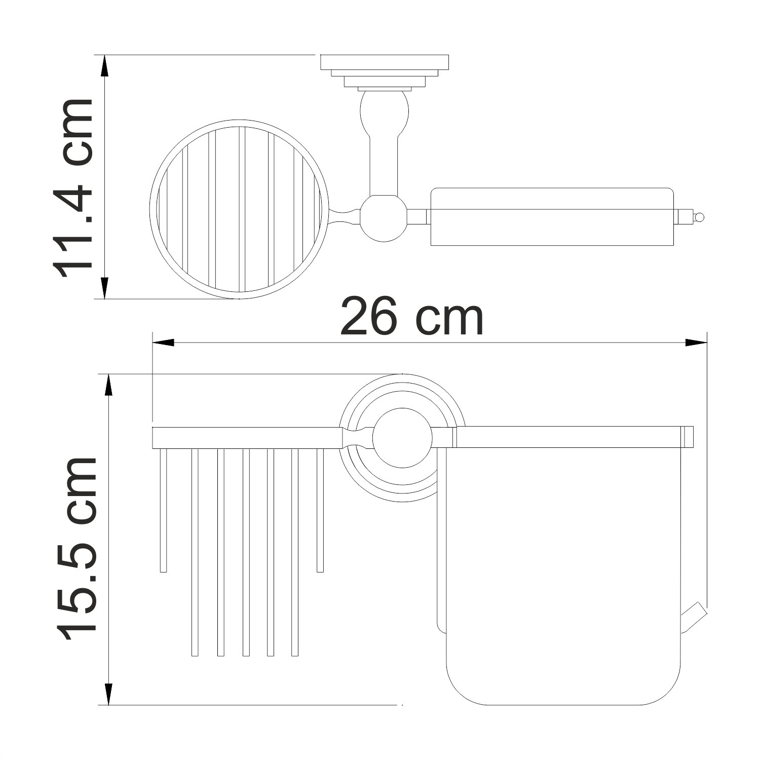 Wasserkraft Ammer Держатель туалетной бумаги и освежителя, цвет: никель K-7059