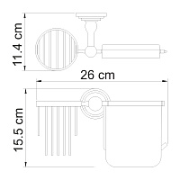 Wasserkraft Ammer Держатель туалетной бумаги и освежителя, цвет: никель K-7059