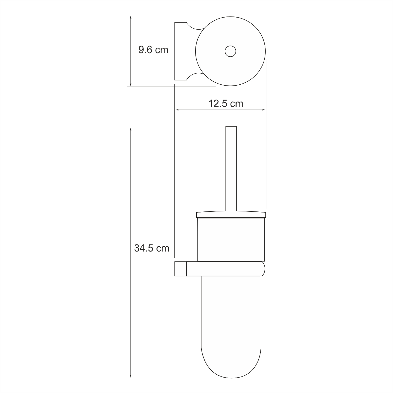 Wasserkraft Berkel Ершик для унитаза подвесной, цвет: хром глянцевый K-6827