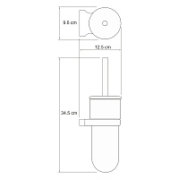 Wasserkraft Berkel Ершик для унитаза подвесной, цвет: хром глянцевый K-6827