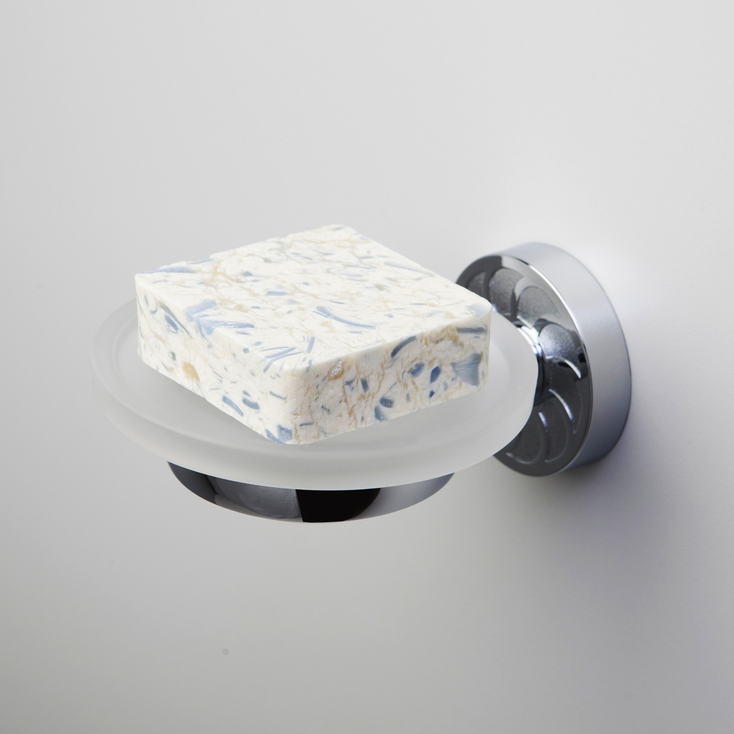 Wasserkraft Isen Мыльница со стеклянной чашей, подвесная, цвет: хром K-4029