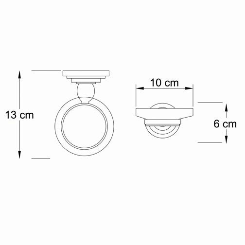 Wasserkraft Isar Мыльница со стеклянной чашей, подвесная, цвет: темная бронза K-7329