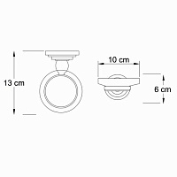 Wasserkraft Isar Мыльница со стеклянной чашей, подвесная, цвет: темная бронза K-7329