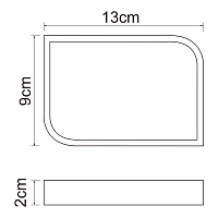 Wasserkraft K-2700 Мыльница с композитной чашей, настольная, цвет: черный K-2729