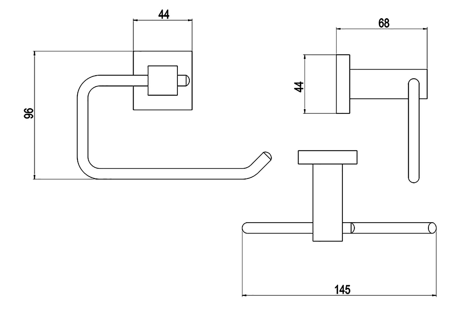 Timo Selene Бумагодержатель для ванной комнаты, цвет хром 10041/00