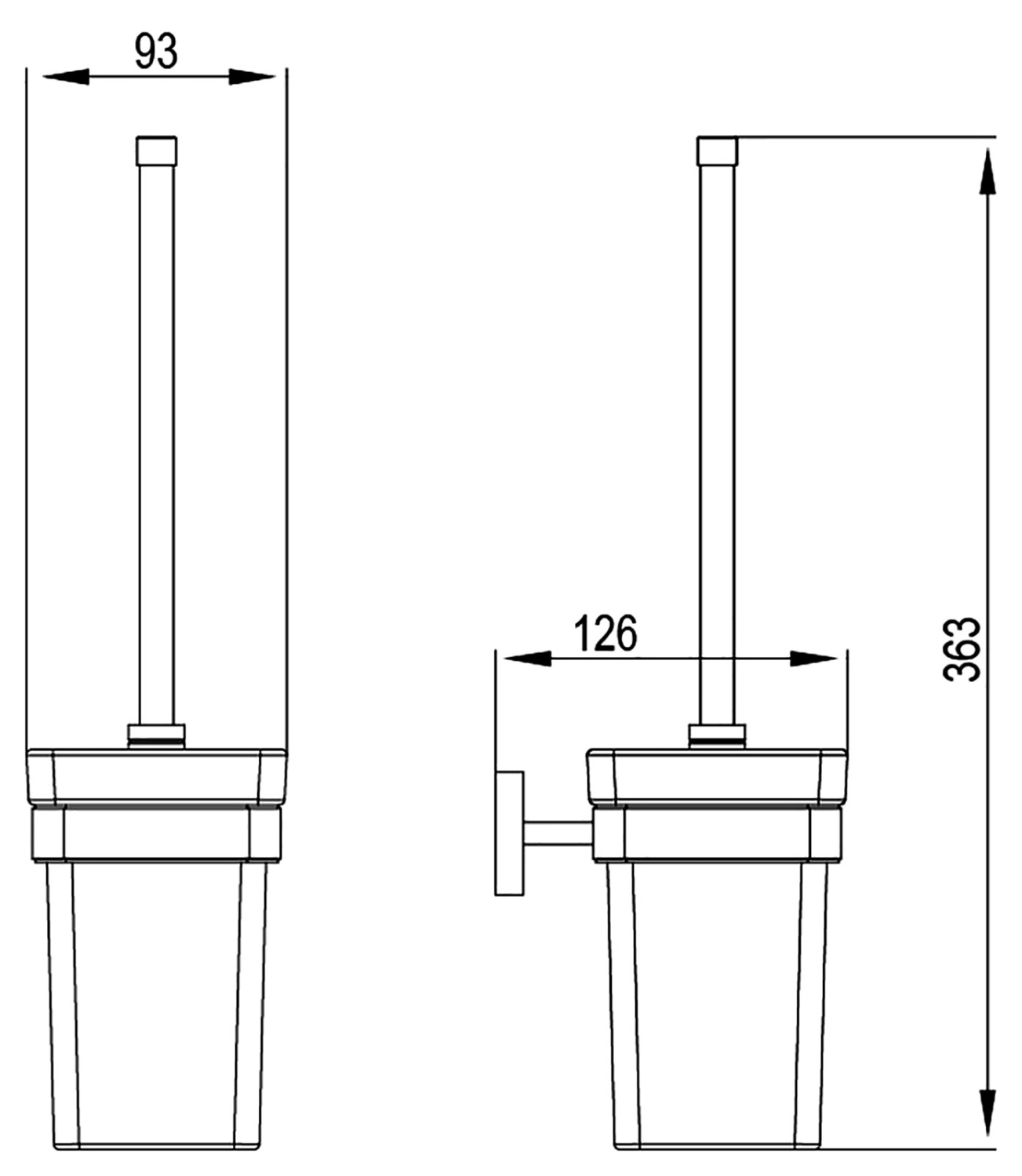 Timo Selene Ершик подвесной, цвет: хром 10061/00
