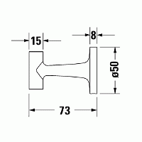 Duravit Starck T Крючок настенный, цвет черный матовый 0099294600