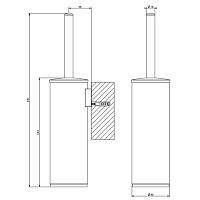 Gessi Rilievo Ершик настенный, цвет хром 59519#031