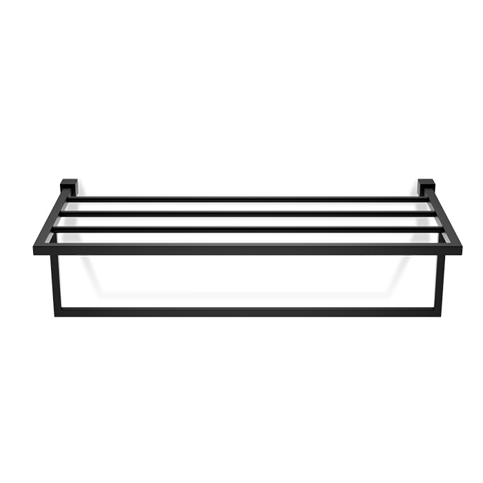 Decor Walther Corner KHT Полка для полотенец с полотенцедерж. 60x30,5 см, цвет: черный мат. 0561360