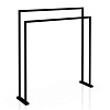 Decor Walther Porzellan HT 5 Полотенцедержатель двойной 70x16xh75 см напольный, цвет: черный 0503560