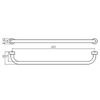 Emco Rondo2 Держатель полотенец, 45 см, цвет хром 4560 001 45