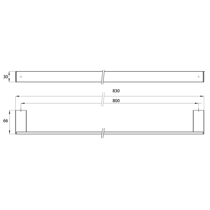 Emco Liaison Держатель полотенец, 83 см, цвет хром 1860 001 81