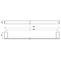 Emco Liaison Держатель полотенец, 83 см, цвет хром 1860 001 81