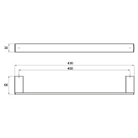 Emco Liaison Держатель полотенец, 43 cм, цвет хром 1860 001 40