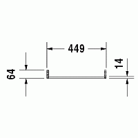 Duravit Vero Полотенцедержатель с квадратным сечением для умывальника, цвет: хром 30291000