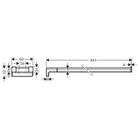 Hansgrohe AddStoris Полотенцедержатель подвесной двойной 44,5 см, латунь цвет: хром 41770000