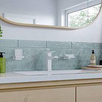 Hansgrohe AddStoris Стакан для зубных щеток подвесной, матовое стекло, латунь цвет: белый 41749700