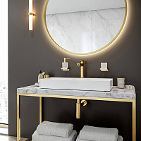 Hansgrohe AddStoris Стакан для зубных щеток подвесной, матовое стекло, латунь цвет: золото 41749990