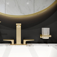 Hansgrohe AddStoris Стакан для зубных щеток подвесной, матовое стекло, латунь цвет: золото 41749990