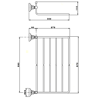 Nicolazzi Accessori Полочка для полотенец, цвет: темная бронза 1499DB
