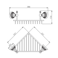 Nicolazzi Impero Полочка-решетка, цвет хром 1495CR36