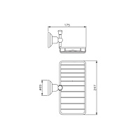 Nicolazzi Onice Полочка-решетка прямоугольная, цвет хром 1493CR09O