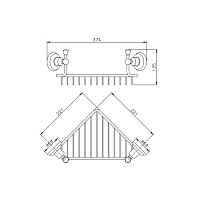 Nicolazzi Onice Полочка-решетка, цвет золото 1495GO09O