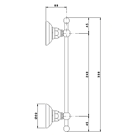 Nicolazzi Accessori Полотенцедержатель 30 см, цвет тёмная бронза 1483DB