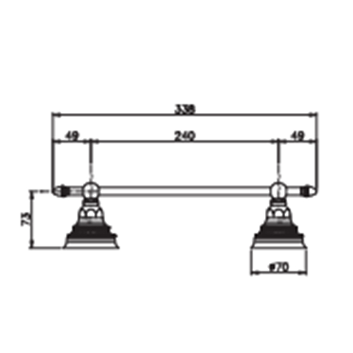 Nicolazzi Impero Полотенцедержатель 30 см, цвет: золото 1483GO36