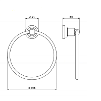 Nicolazzi Monte Croce Полотенцедержатель-кольцо, цвет: хром 1485CR27