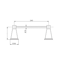 Nicolazzi Vincent Полотенцедержатель 24 см, цвет хром 1083CR