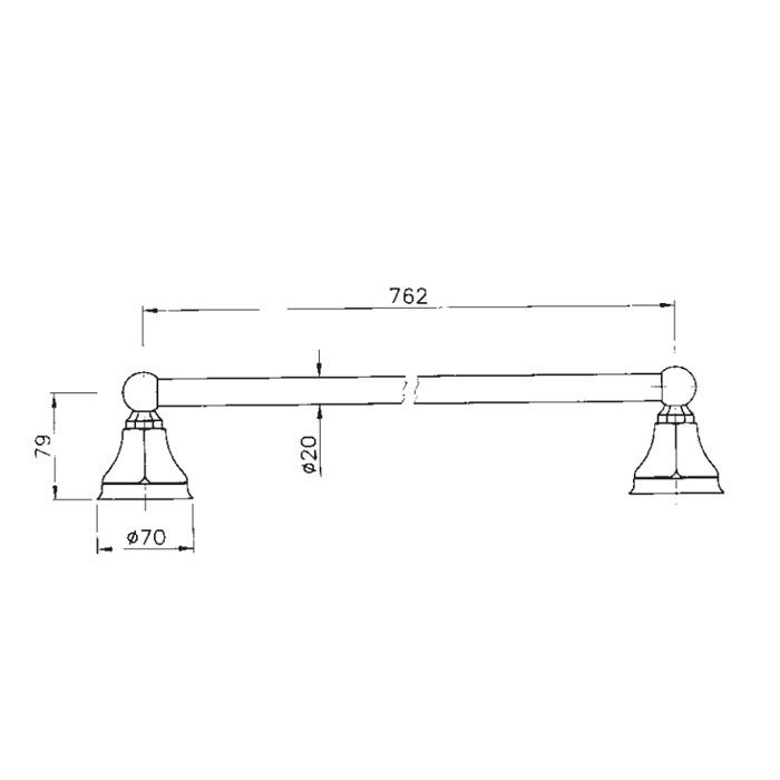Nicolazzi Teide Полотенцедержатель 76 см, цвет золото 1486GO05