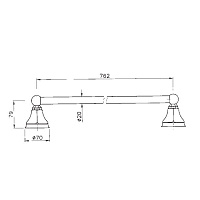 Nicolazzi Teide Полотенцедержатель 76 см, цвет золото 1486GO05