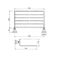 Nicolazzi Teide Полочка для полотенец, цвет: золото 1499GO05