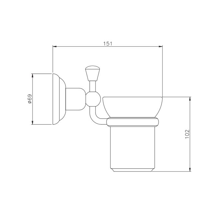 Nicolazzi Onice Стакан подвесной, керамический, цвет: хром 1488CR09O