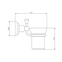 Nicolazzi Onice Стакан подвесной, керамический, цвет: хром 1488CR09O