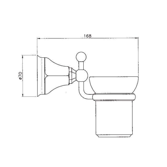Nicolazzi Teide Стакан подвесной, керамический, цвет: золото 1488GO05